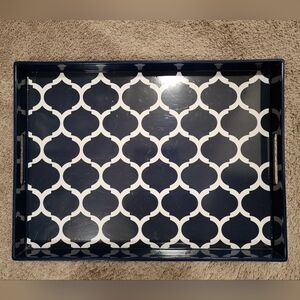 Navy and White Decorative Tray